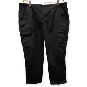 Lands’ End 18W Cargo Pants Black Womens Mid Rise Oeko-Tex UPF Hiking Active